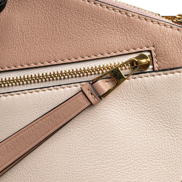 Pre-owned LOEWE Mini Leather and Suede Puzzle Crossbody Brown