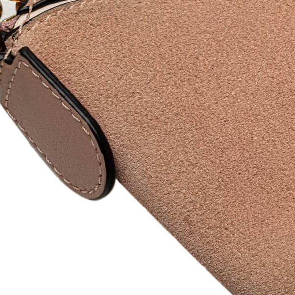 Pre-owned LOEWE Mini Leather and Suede Puzzle Crossbody Brown