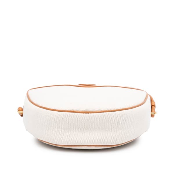 Pre-owned Saint Laurent Canvas Sac Coeur Crossbody White