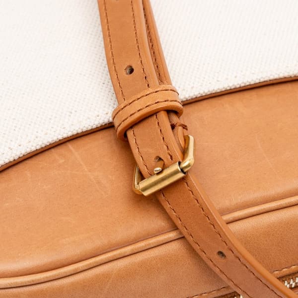 Pre-owned Saint Laurent Canvas Sac Coeur Crossbody White