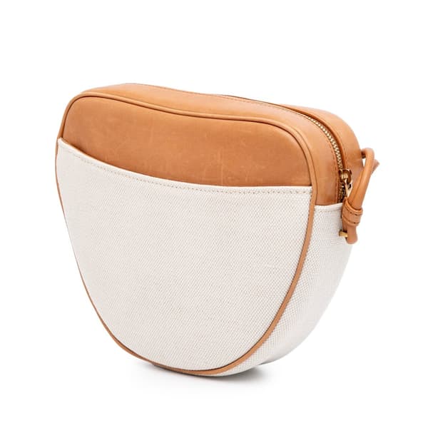 Pre-owned Saint Laurent Canvas Sac Coeur Crossbody White