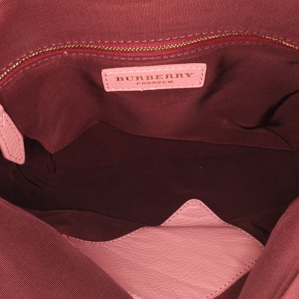 Pre-owned Burberry Leather The Petal Fold Over Crossbody Pink