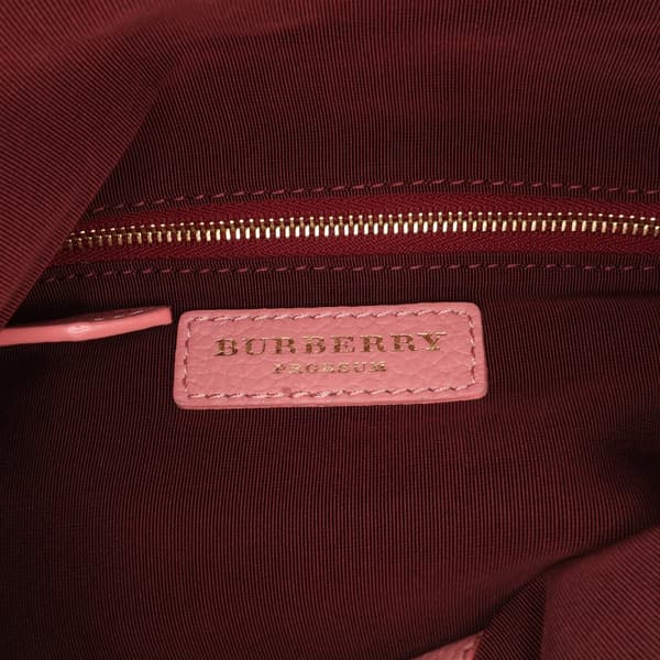 Pre-owned Burberry Leather The Petal Fold Over Crossbody Pink
