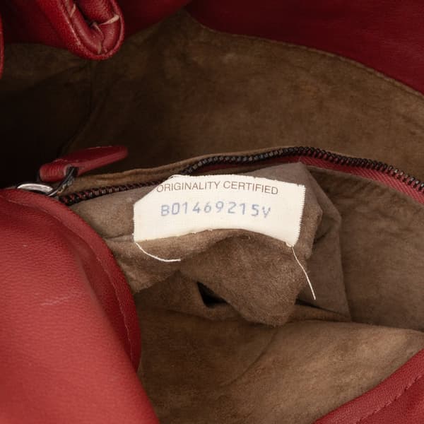 Pre-owned Bottega Veneta Nappa Intrecciato Flap Crossbody Red