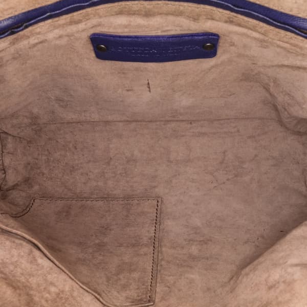 Pre-owned Bottega Veneta Medium Nappa Intrecciato Nodini Crossbody Blue