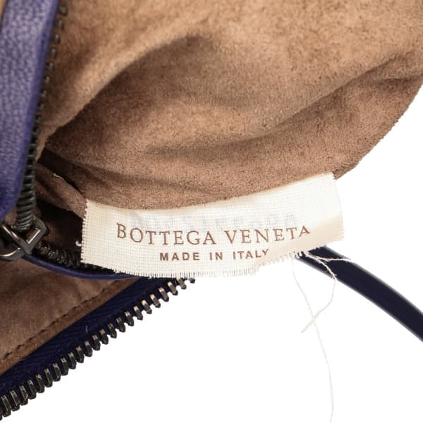 Pre-owned Bottega Veneta Medium Nappa Intrecciato Nodini Crossbody Blue