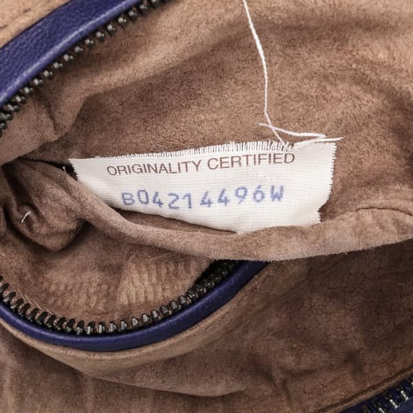 Pre-owned Bottega Veneta Medium Nappa Intrecciato Nodini Crossbody Blue