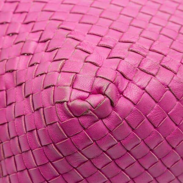 Pre-owned Bottega Veneta Nappa Intrecciato Cube Crossbody Pink