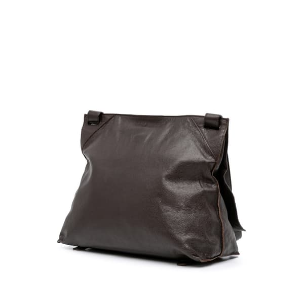 Pre-owned Bottega Veneta Leather Intrecciato Crossbody Brown