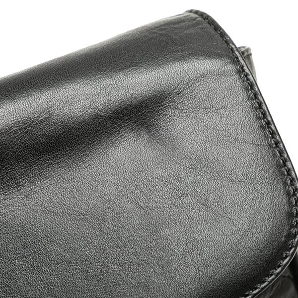 Pre-owned Celine Leather Triomphe Chain Crossbody Black