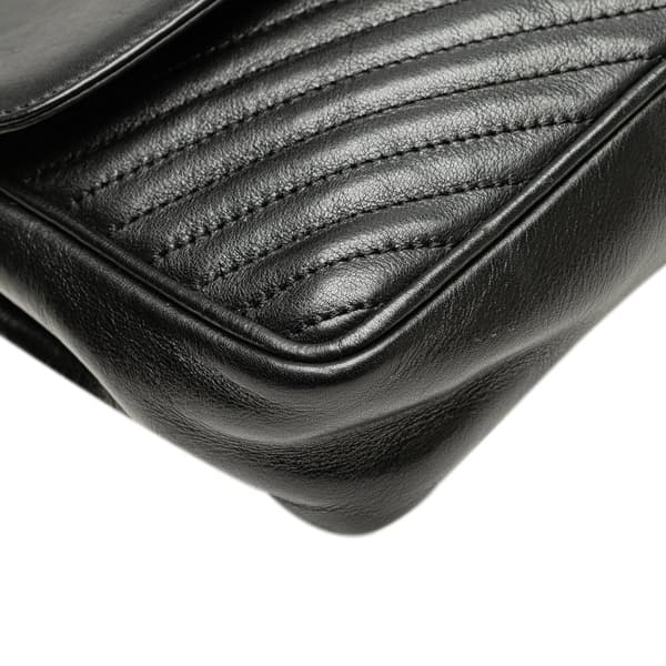 Pre-owned Celine Leather Triomphe Chain Crossbody Black