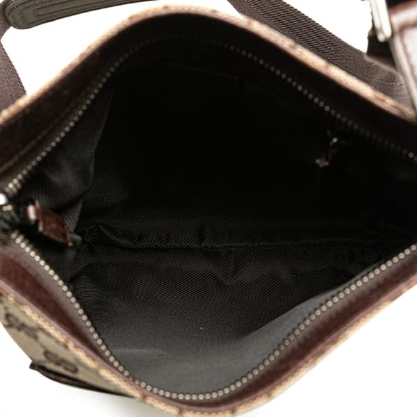 Pre-owned Gucci GG Canvas Crossbody Brown