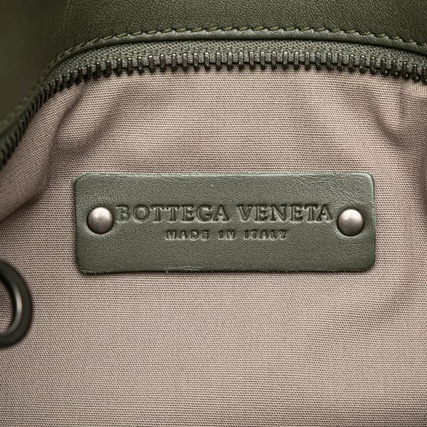 Pre-owned Bottega Veneta Leather Intrecciato Crossbody Green