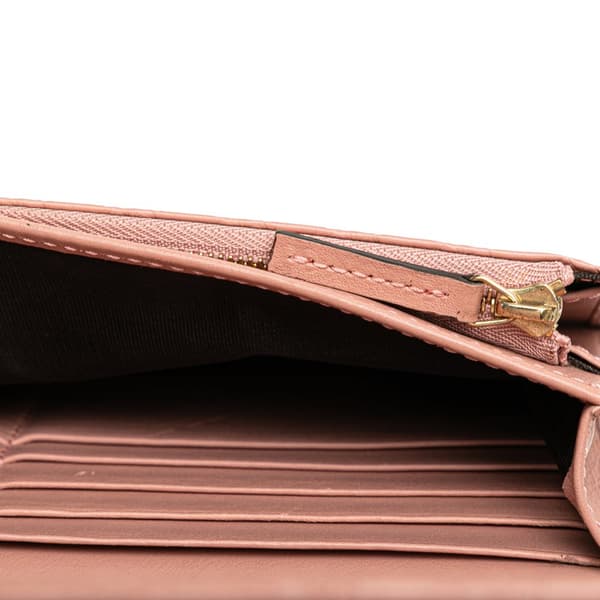Pre-owned Gucci Microguccissima Wallet on Strap Pink