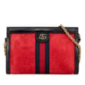 Pikkukuva 1 / 10: Pre-owned Gucci Small Suede Ophidia Chain Crossbody Red