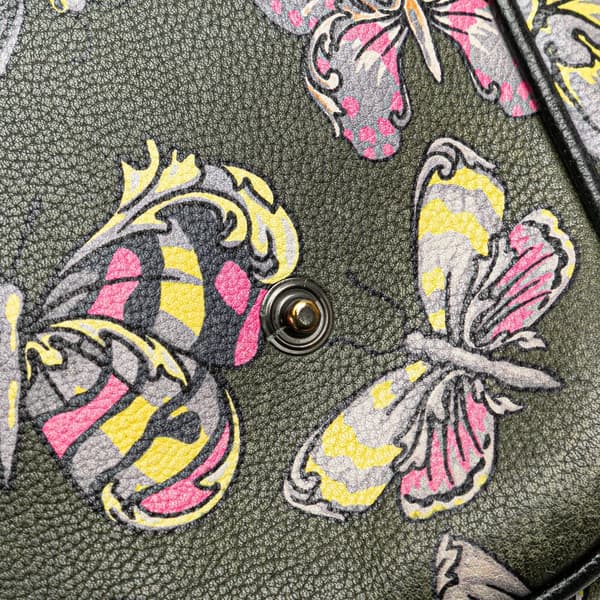 Pre-owned LOEWE Tales of Spain Anagram Leather Butterfly Crossbody Green