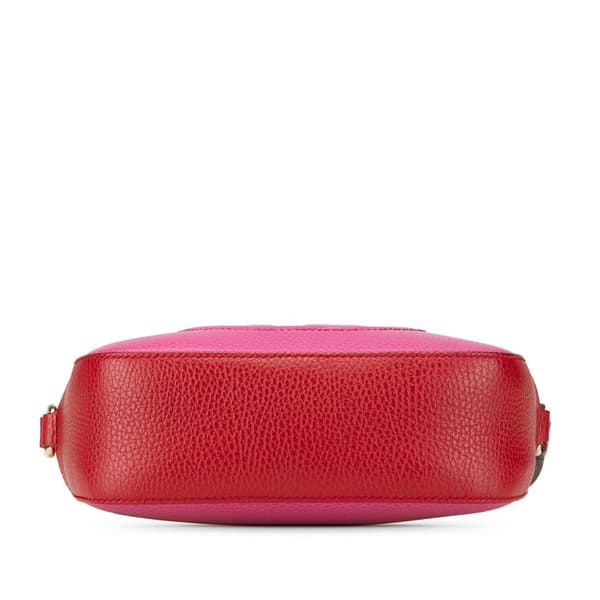Pre-owned Gucci Small Bicolor Leather Soho Disco Crossbody Pink
