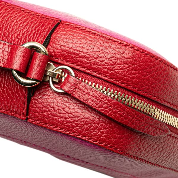 Pre-owned Gucci Small Bicolor Leather Soho Disco Crossbody Pink