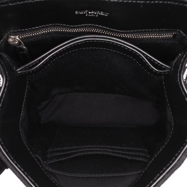 Pre-owned Saint Laurent Toy Cotton Bandana Print Loulou Crossbody Black