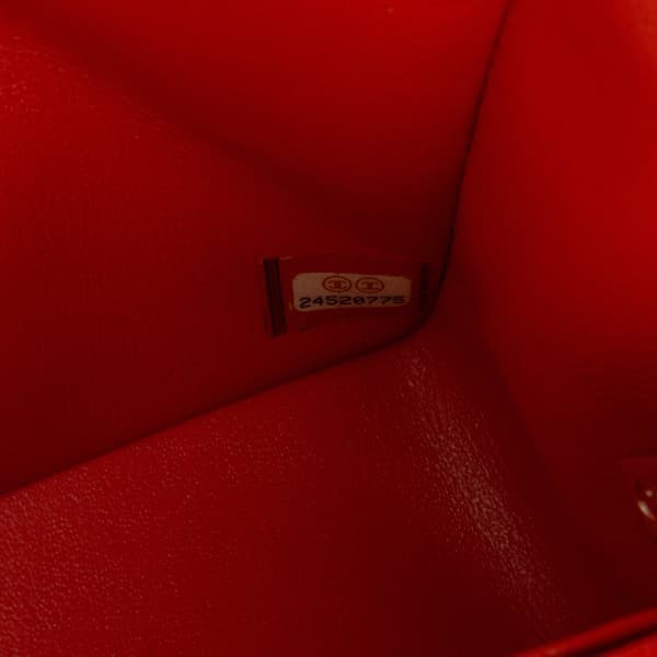 Pre-owned Chanel Mini Rectangular Classic Lambskin Single Flap Orange