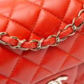 Pikkukuva 6 / 10: Pre-owned Chanel Mini Rectangular Classic Lambskin Single Flap Orange