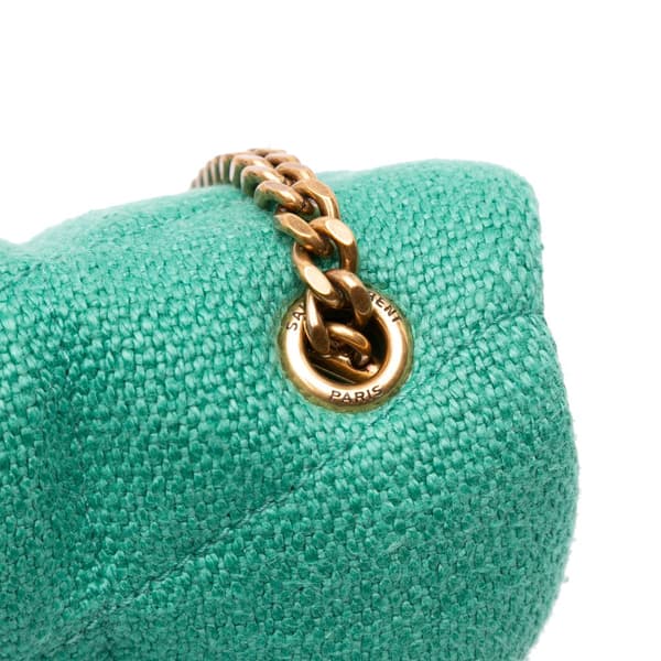 Pre-owned Saint Laurent Toy Canvas Loulou Puffer Crossbody Green