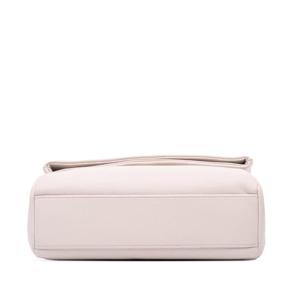 Pre-owned Saint Laurent Small Grain De Poudre West Hollywood Crossbody White