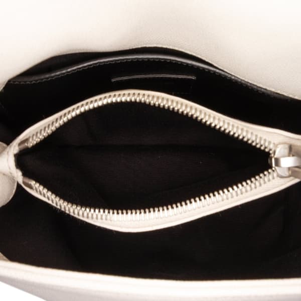 Pre-owned Saint Laurent Small Grain De Poudre West Hollywood Crossbody White