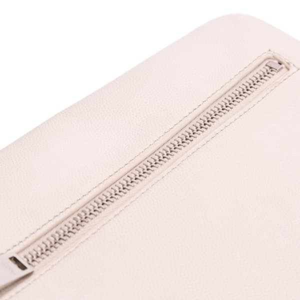 Pre-owned Saint Laurent Small Grain De Poudre West Hollywood Crossbody White