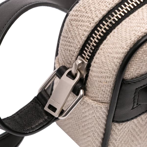 Pre-owned Saint Laurent Small Canvas Camp Camera Bag Brown