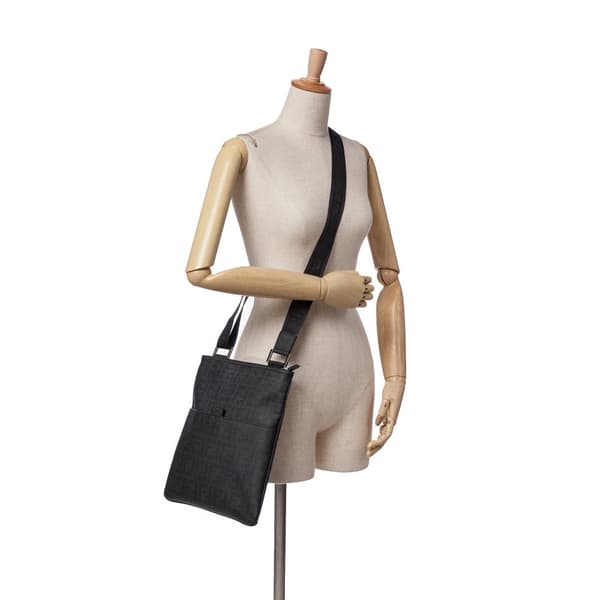 Pre-owned Fendi Zucca Spalmati Crossbody Brown