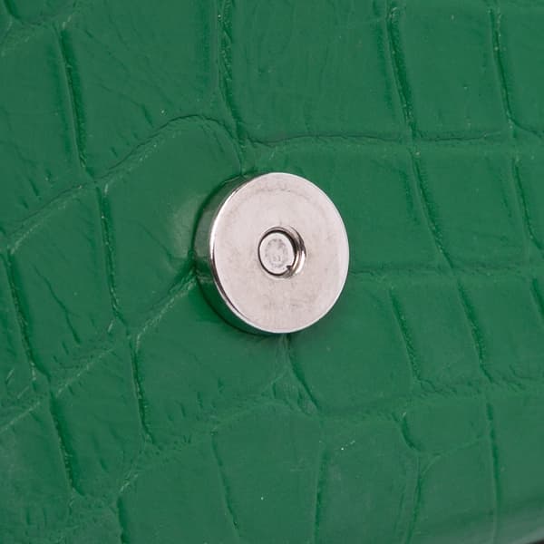 Pre-owned Saint Laurent Small Embossed Kate Tassel Crossbody Green