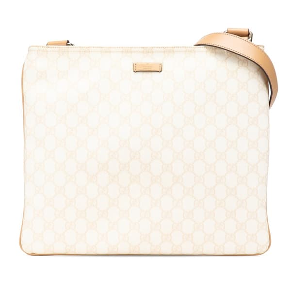Pre-owned Gucci GG Supreme Crossbody White