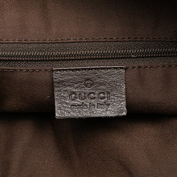 Pre-owned Gucci GG Canvas Abbey D Ring Crossbody Brown
