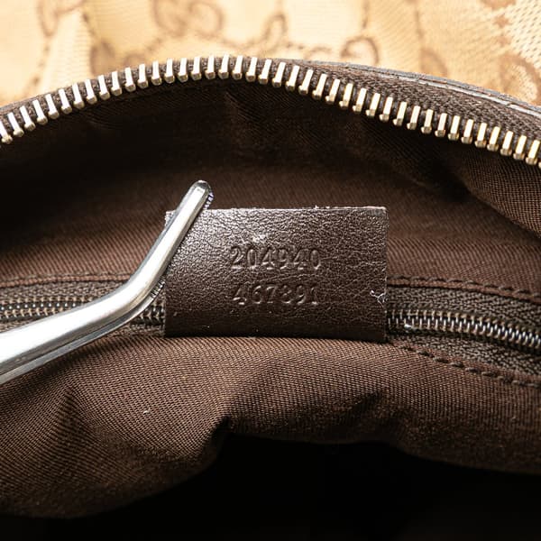 Pre-owned Gucci GG Canvas Abbey D Ring Crossbody Brown