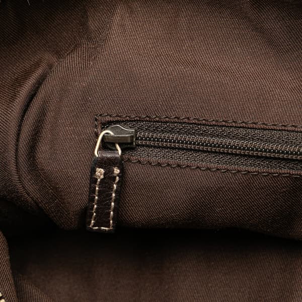 Pre-owned Gucci GG Canvas Abbey D Ring Crossbody Brown