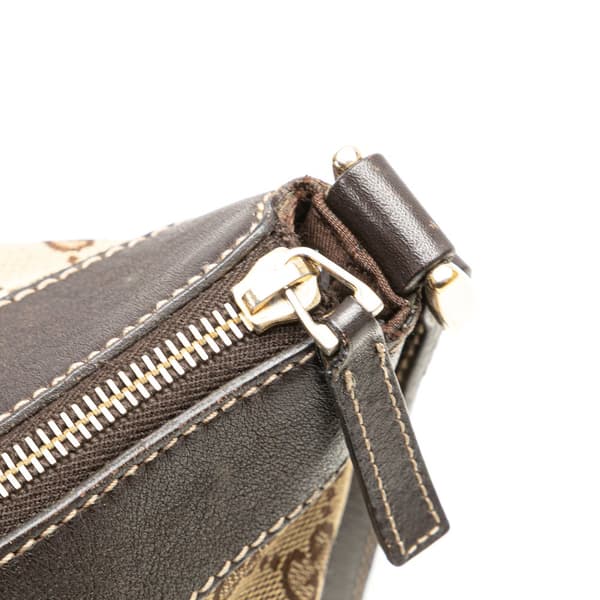 Pre-owned Gucci GG Canvas Abbey D Ring Crossbody Brown