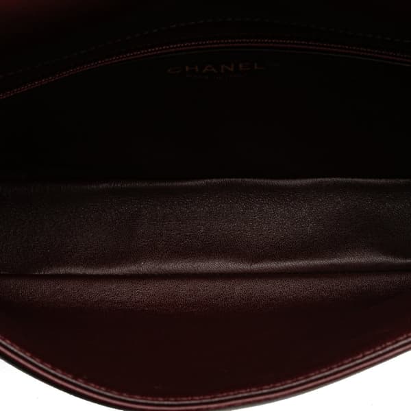 Pre-owned Chanel Medium Quilted Lambskin Diamond CC Flap Red
