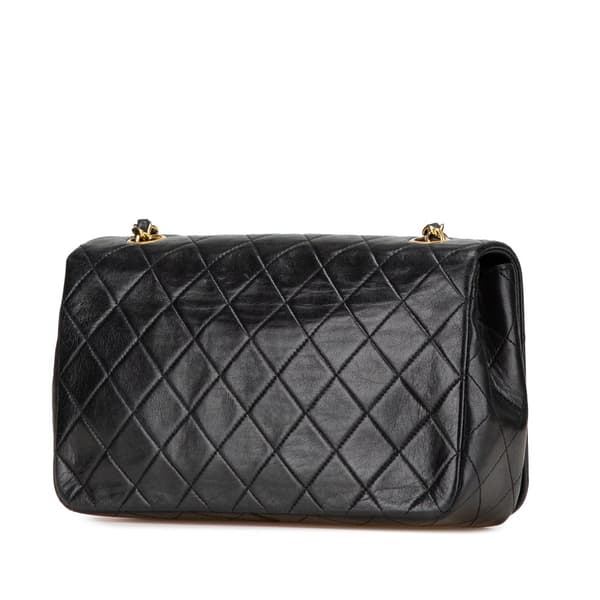 Pre-owned Chanel CC Quilted Lambskin Full Flap Black