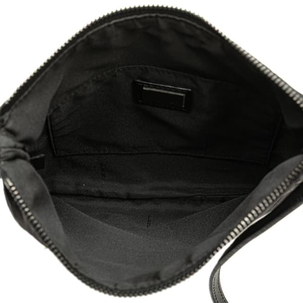 Pre-owned Fendi Zucchino Canvas Crossbody Black