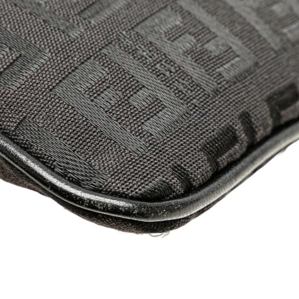 Pre-owned Fendi Zucchino Canvas Crossbody Black