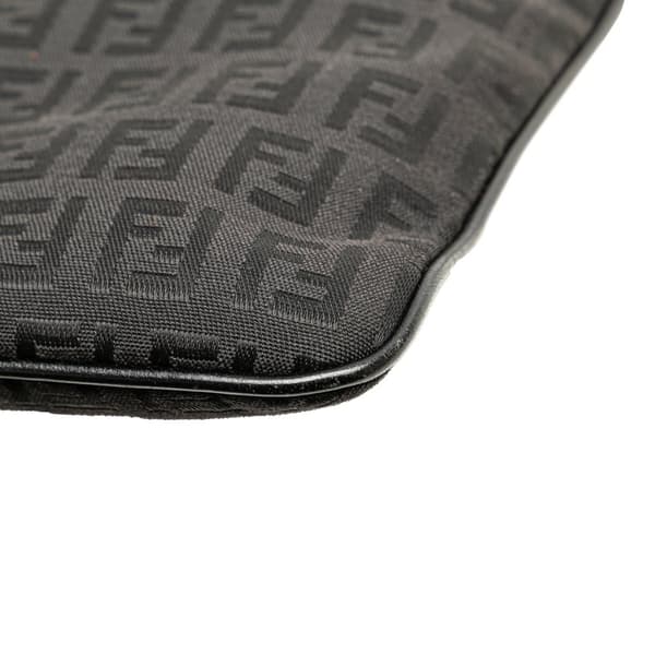 Pre-owned Fendi Zucchino Canvas Crossbody Black