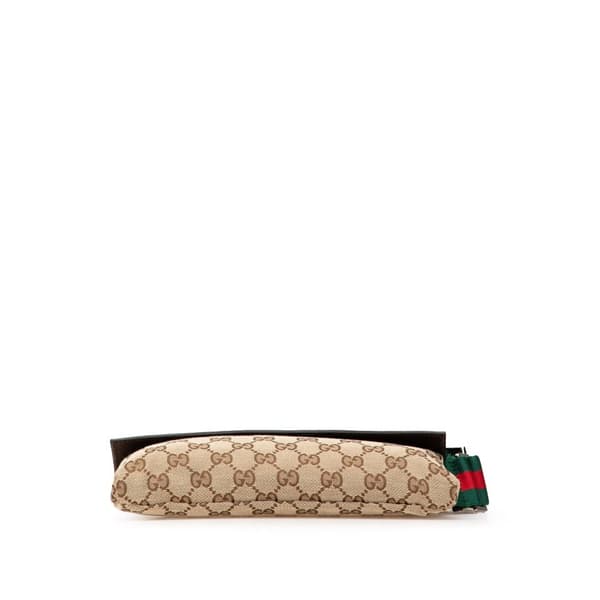 Pre-owned Gucci GG Canvas Web Crossbody Brown