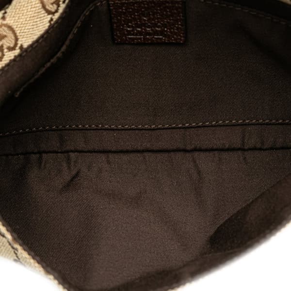 Pre-owned Gucci GG Canvas Web Crossbody Brown