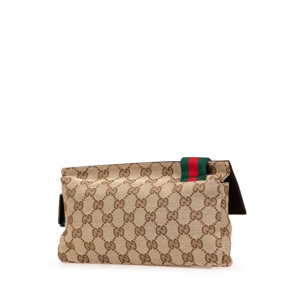 Pre-owned Gucci GG Canvas Web Crossbody Brown