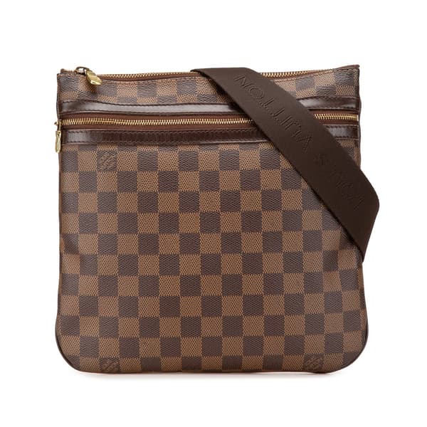 Pre-owned Louis Vuitton Damier Ebene Bosphore Pochette Brown
