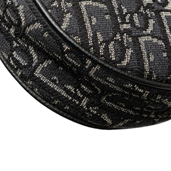 Pre-owned Dior Oblique Canvas Saddle Crossbody Black