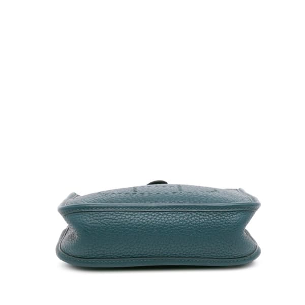 Pre-owned Hermès Clemence Evelyne TPM Blue