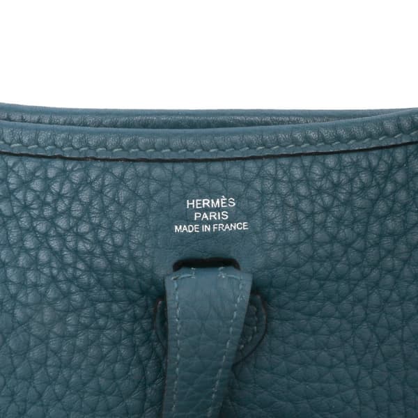 Pre-owned Hermès Clemence Evelyne TPM Blue