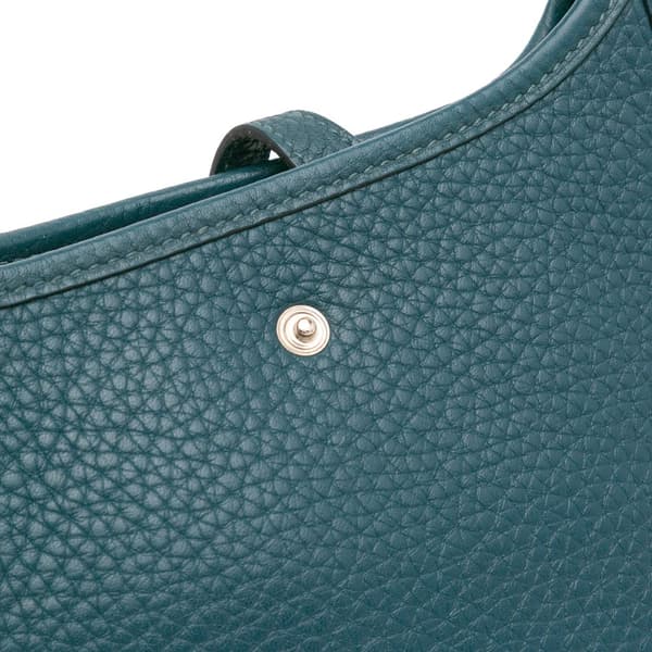 Pre-owned Hermès Clemence Evelyne TPM Blue